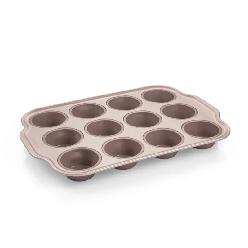 Vásárlói kedvenc DELÍCIA szilikon sütőforma fém peremmel, 12 muffin