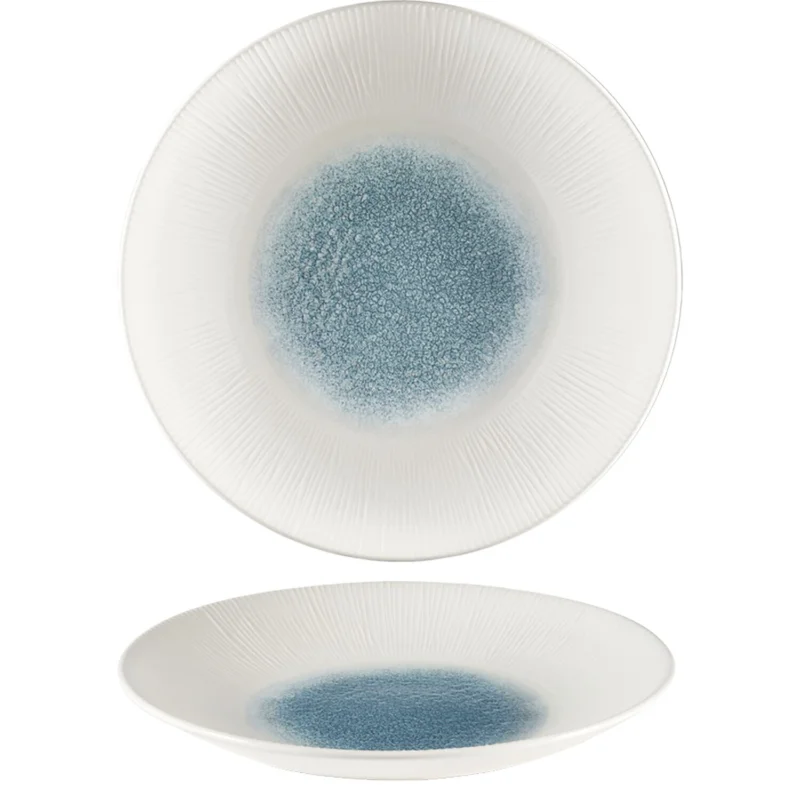 Újdonság CHURCHILL Bamboo Raku Topaz kék mély tányér, coup, ø 281 mm