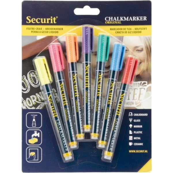 Krétatoll, Securit, vastagság 1-2 mm, 7 db, különböző színek Népszerű
