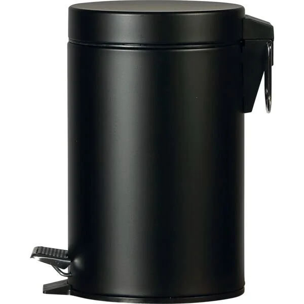 Árengedmény Fém pedálos szemétkosár, 3 l, fekete
