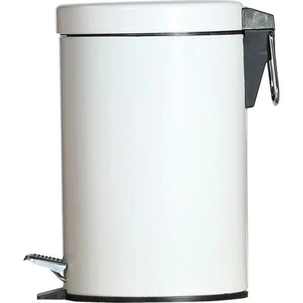 Akció Fém pedálos szemétkosár, 3 l, fehér