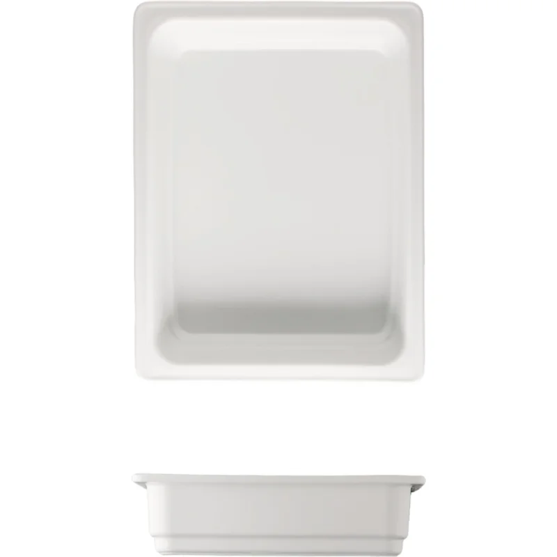 Rendeld meg most Porcelán gasztroedény, GN 1/2 G. Benedikt, 35,6x26,7 cm, magasság 65 mm, fehér