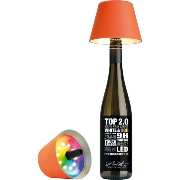 LED asztali palacklámpa, Sompex Top 2.0 14 cm, narancssárga Kedvezmény
