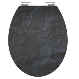 Alacsony ár Schütte WC ülőke BLACK STONE MDF HG, Soft Close