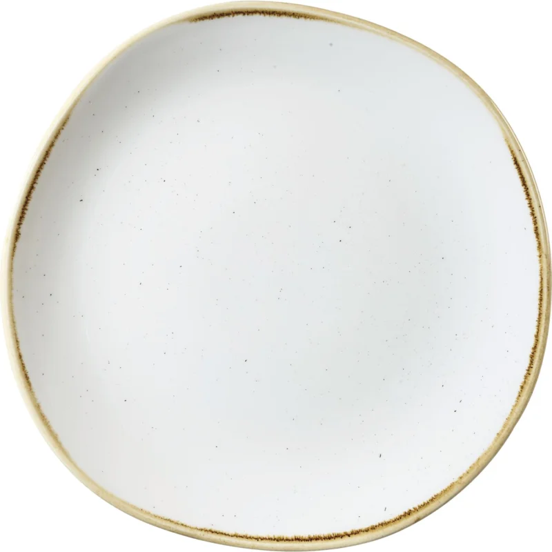 Árengedmény CHURCHILL Stonecast Barley White lapos tányér, organikus, ø 264 mm