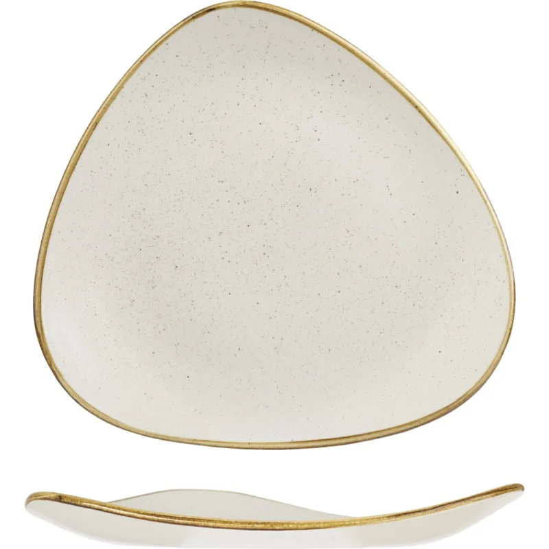 CHURCHILL Stonecast Barley White lapos tányér, háromszög, ø 311 mm Expressz szállítás
