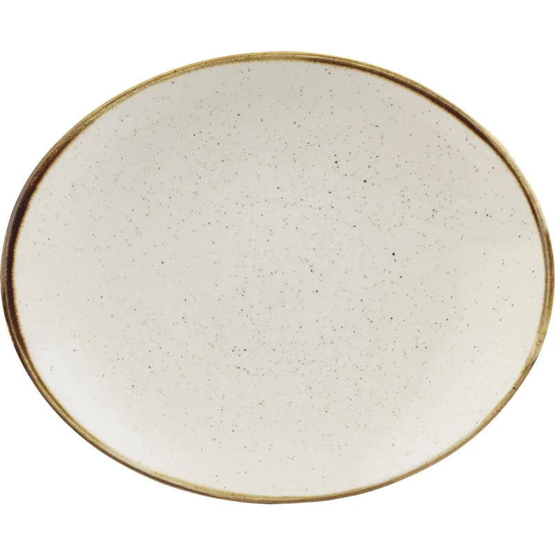 CHURCHILL Stonecast Barley White lapos tányér, ovális, coup, hossza 192 mm Kihagyhatatlan ajánlat