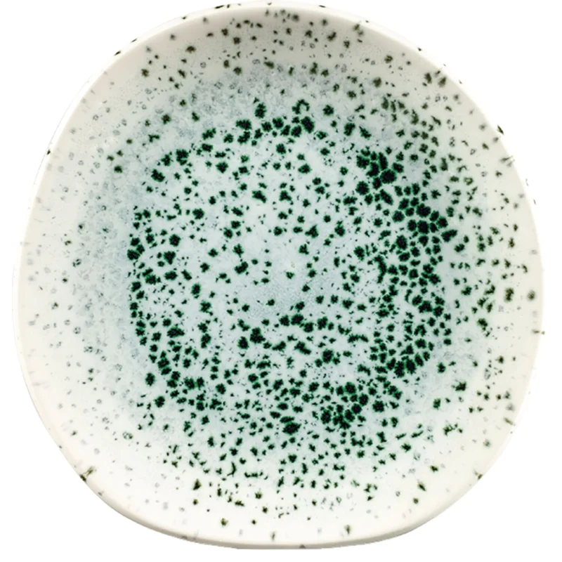 Expressz szállítás CHURCHILL Mineral Zöld lapos tányér, organikus, átmérő 186 mm