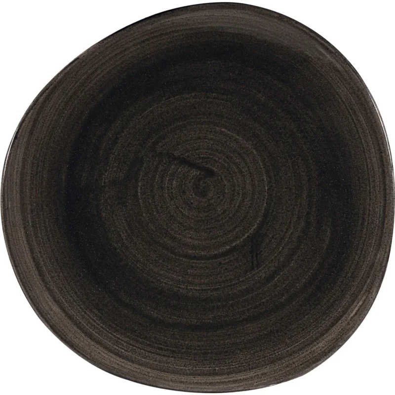 Biztonságos vásárlás CHURCHILL Stonecast Iron Black lapos tál, organikus, ø 286 mm