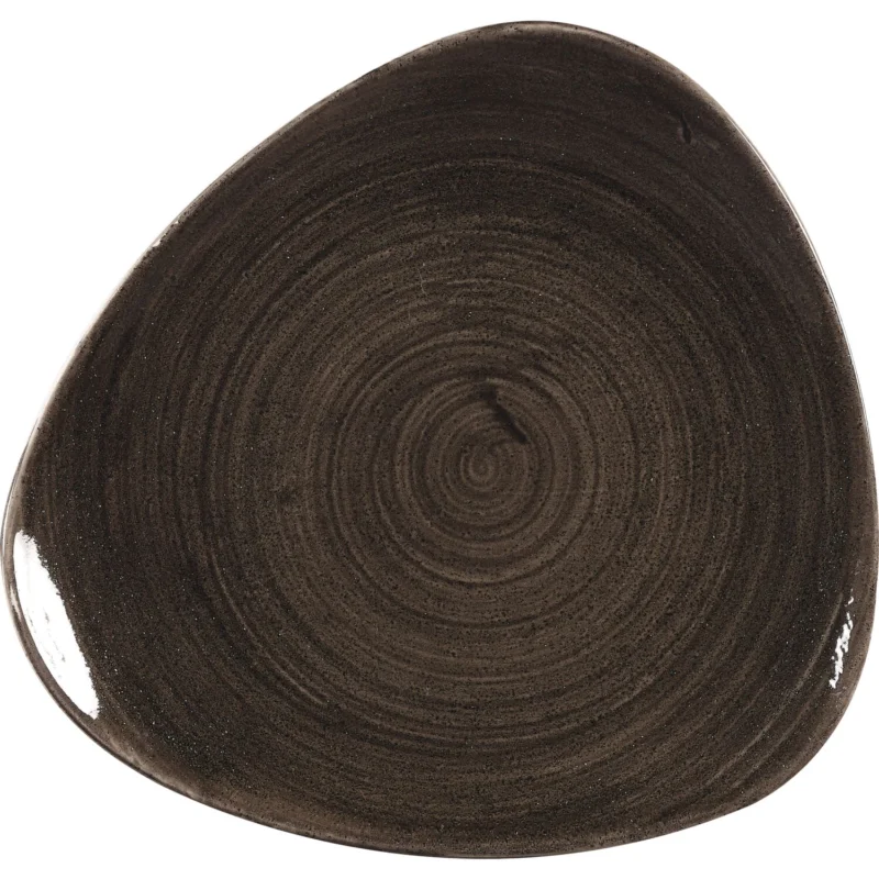 Szuper ajánlat CHURCHILL Stonecast Iron Black lapos tányér, háromszög, ø 265 mm