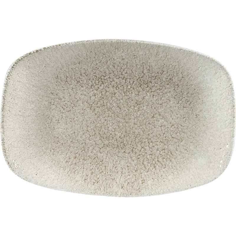 Korlátozott ajánlat CHURCHILL Raku Agate grey lapos tányér, téglalap alakú, hossza 237 mm