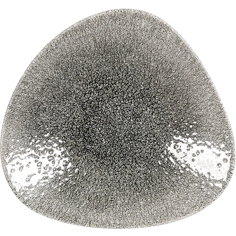 A CHURCHILL Raku Quartz Black félmély tányér, háromszög alakú, hossza 272 mm Akció