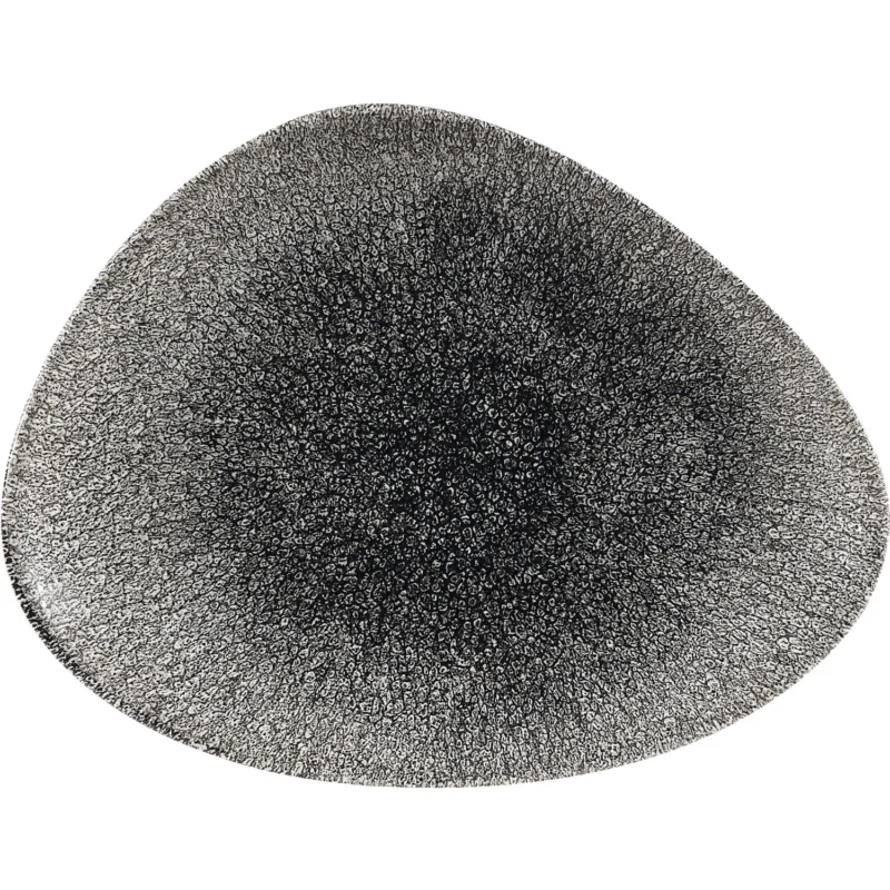 CHURCHILL Raku Quartz Black lapos tányér, háromszög alakú, hossza 200 mm Vásárlói kedvenc