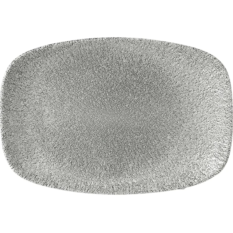 CHURCHILL Raku Jasper Grey lapos tányér, téglalap alakú, hossza 237 mm Szuper ajánlat