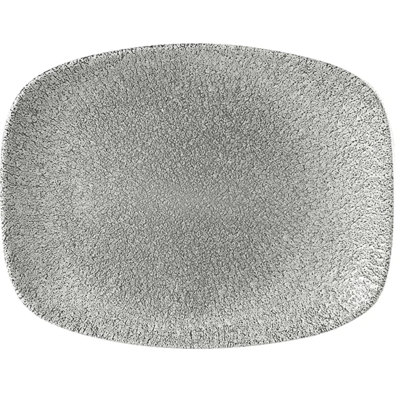 CHURCHILL Raku Jasper Grey lapos tányér, téglalap alakú, hossza 261 mm Azonnal elérhető