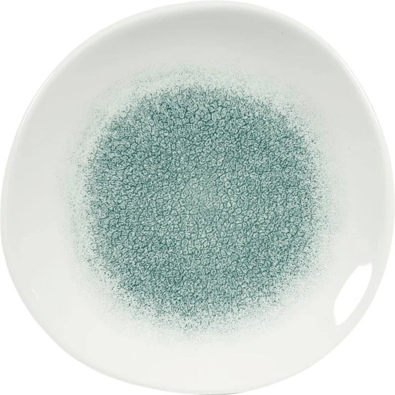 Akciós ár CHURCHILL Raku Jade green lapos tányér, organikus, Ø 210 mm