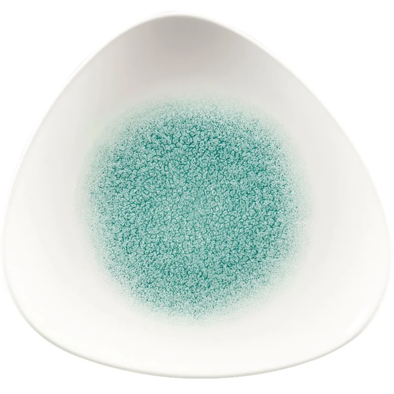 CHURCHILL Raku Jade zöld lapos tányér, háromszög, Ø 229 mm Ajánlat