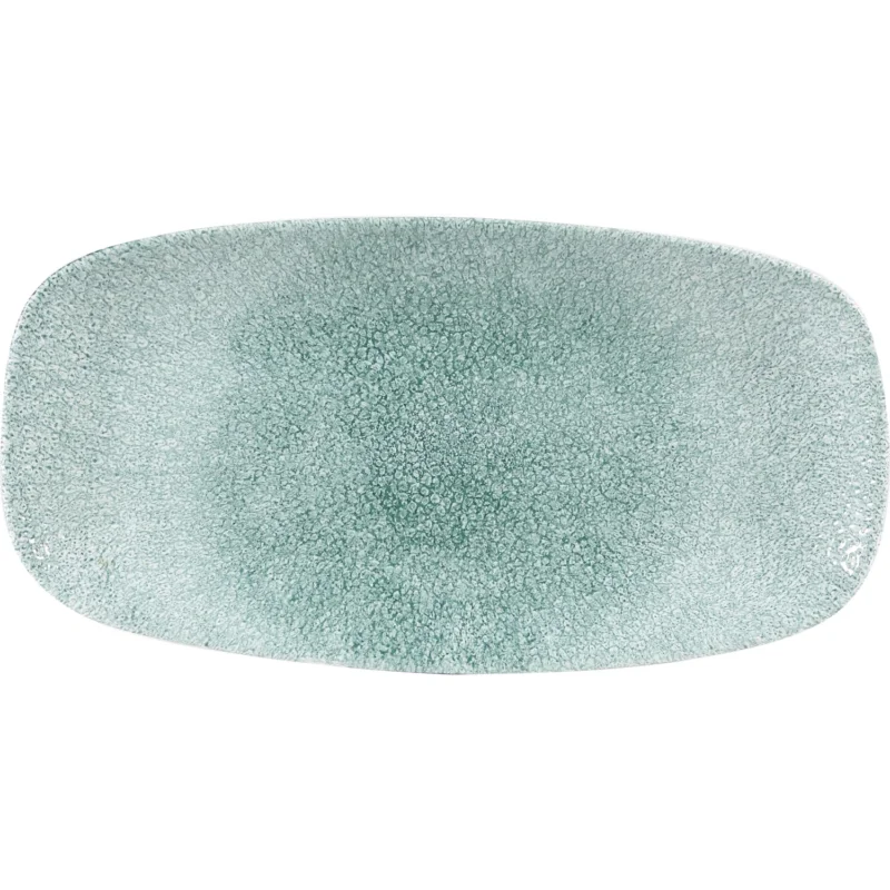 CHURCHILL Raku Jade green lapos tányér, téglalap alakú, hossza 298 mm Expressz szállítás