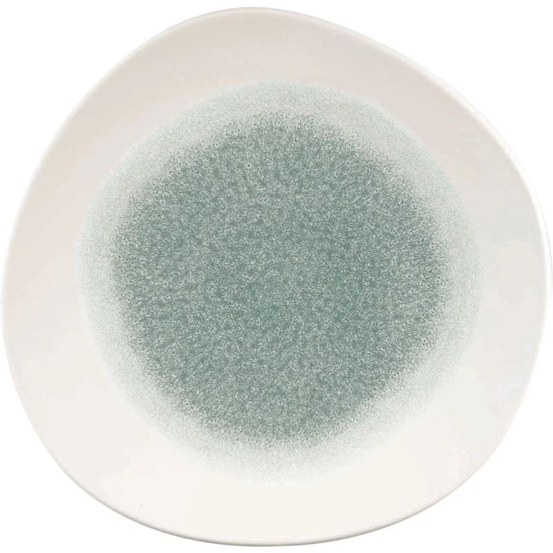 Prémium CHURCHILL Raku Topaz Blue lapos tányér, organikus, ø 286 mm