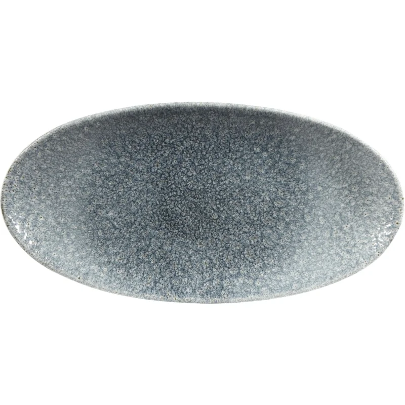 Olcsó CHURCHILL Raku Topaz Blue lapos, ovális tányér, hossza 299 mm