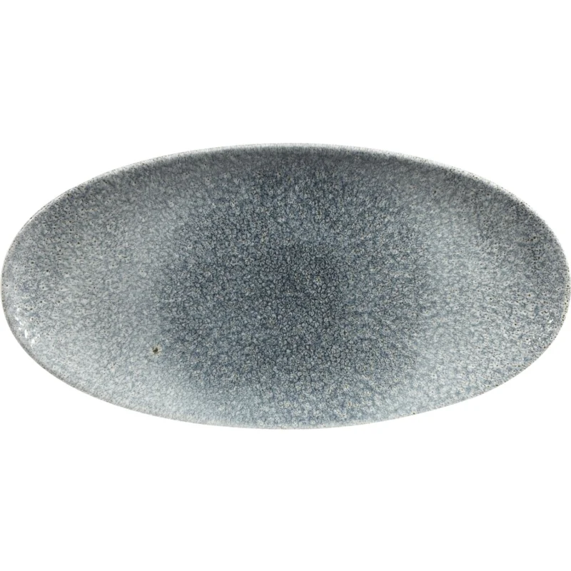CHURCHILL Raku Topaz Blue lapos tányér, ovális, hossza 347 mm Legkelendőbb