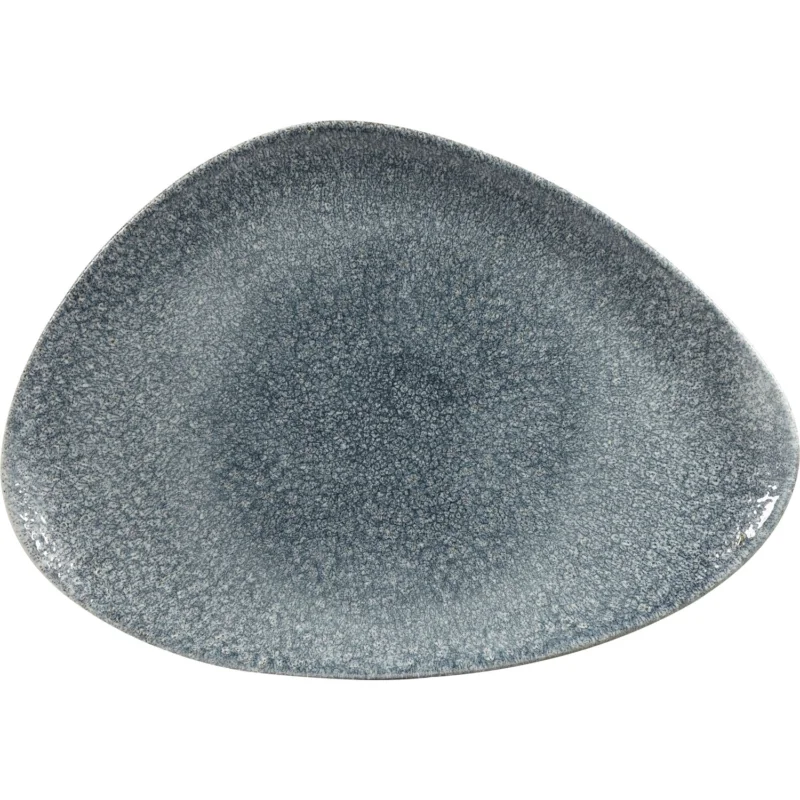 CHURCHILL Raku Topaz Blue lapos tányér, háromszög, hossza 356 mm Utolsó esély