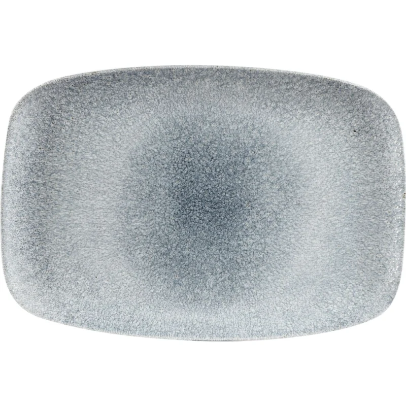 Szezonális akció CHURCHILL Raku Topaz Blue lapos tányér, téglalap alakú, hossza 344 mm