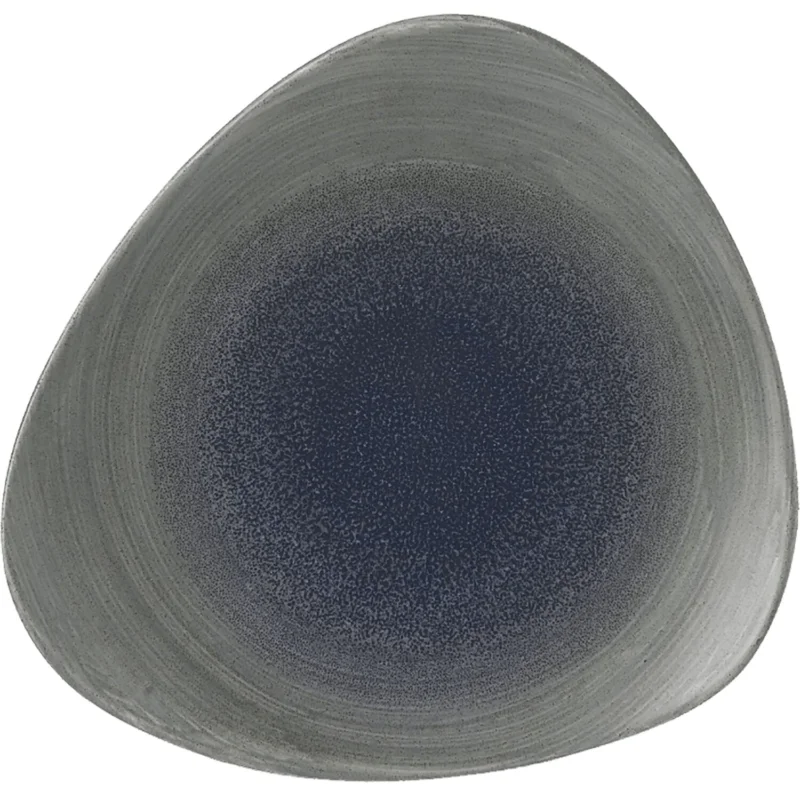 Outlet CHURCHILL Stonecast Aqueous Fjord lapos tányér, háromszög alakú, ø 229 mm