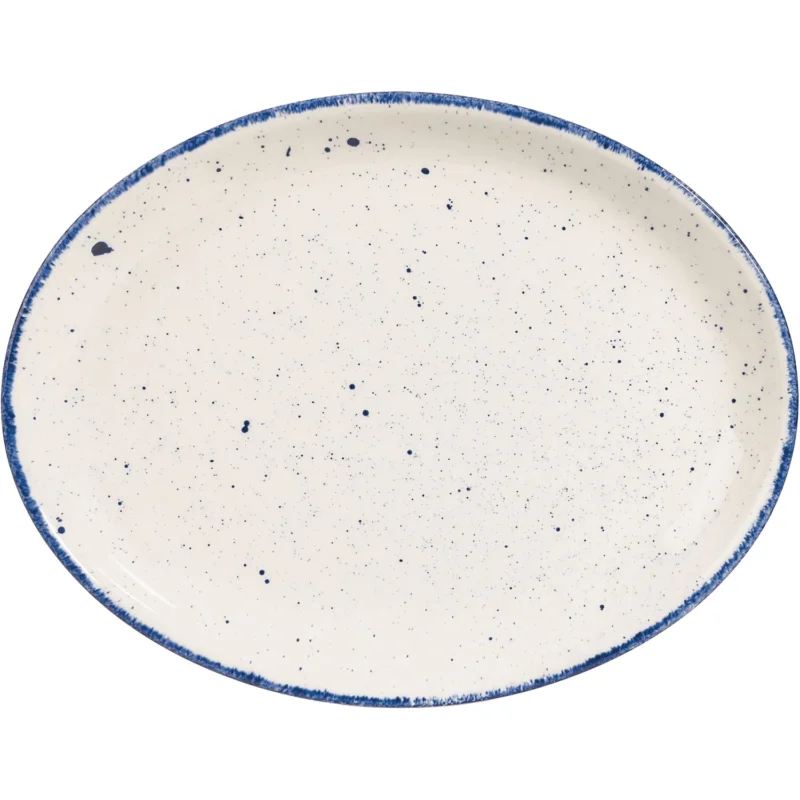 Legkelendőbb CHURCHILL Stonecast Hints Buffet Indigo Blue Lapos tányér, ovális, ø 254 mm