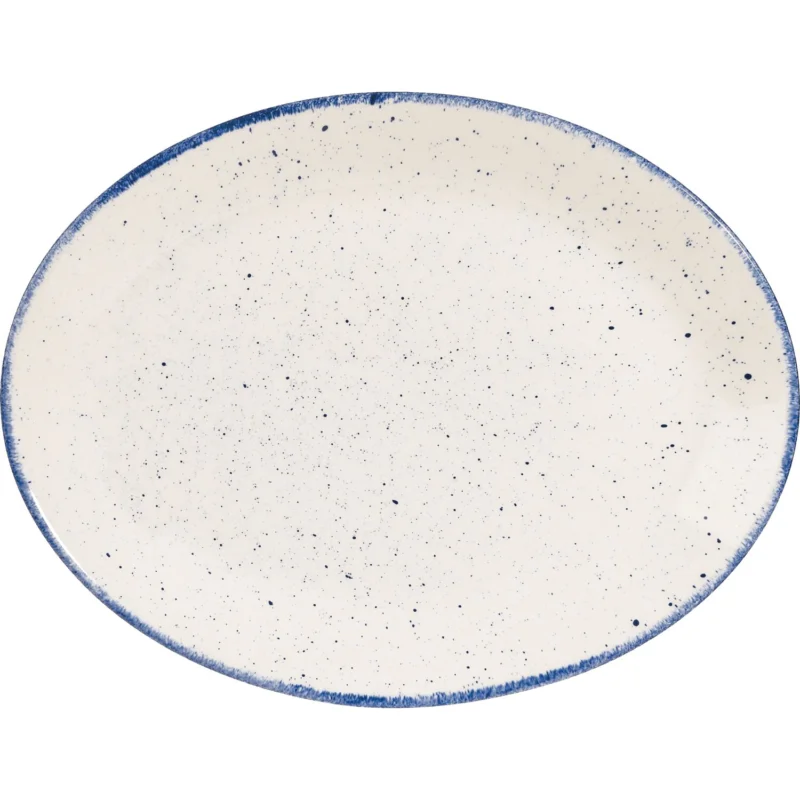 Expressz szállítás CHURCHILL Stonecast Hints Buffet Indigo Blue lapos tányér, ovális, ø 305 mm