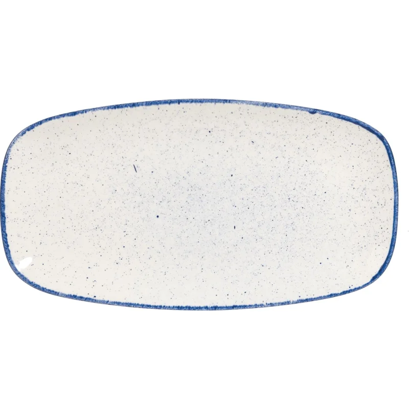 Árcsökkenés CHURCHILL Stonecast Hints Buffet Indigo Blue lapos tányér, hossza 355 mm