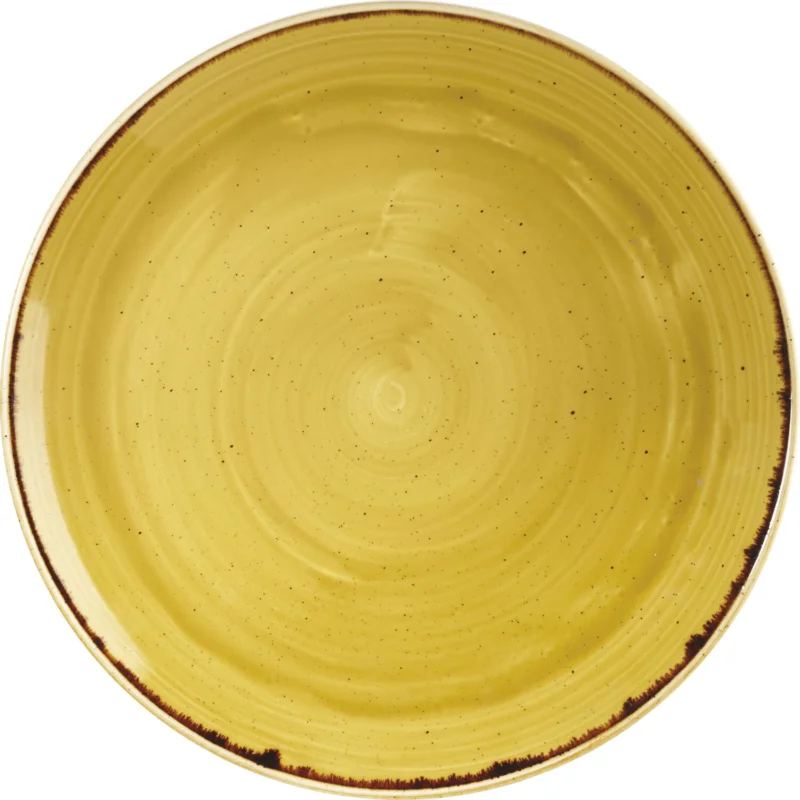 Korlátozott ajánlat CHURCHILL Stonecast Mustármag Sárga lapos tányér, coup, ø 324 mm