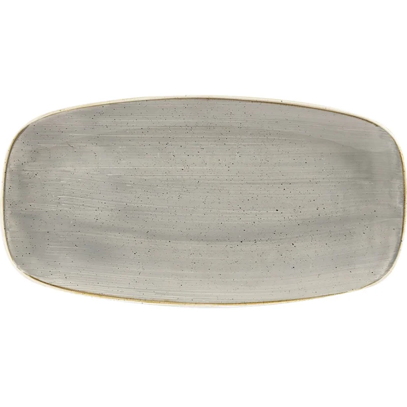 Kihagyhatatlan ajánlat CHURCHILL Stonecast Peppercorn Grey lapos tányér, téglalap alakú, hossza 269 mm
