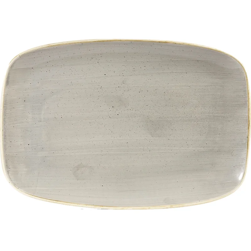 Alacsony ár CHURCHILL Stonecast Borsos Szürke lapos tányér, téglalap alakú, hossza 344 mm