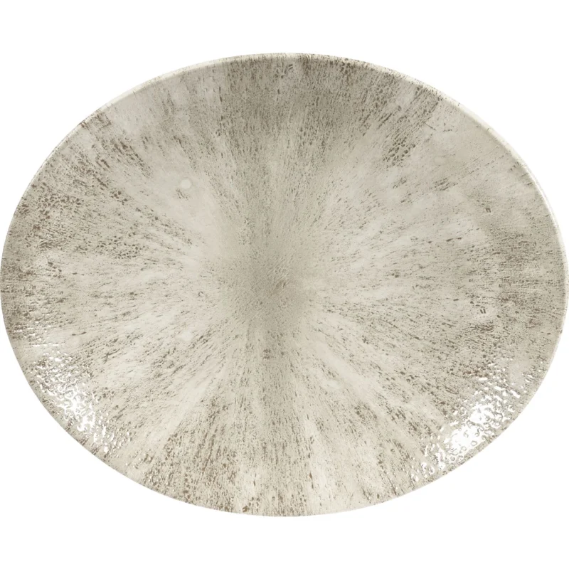 CHURCHILL Stone Agate grey lapos tányér, coup, hossza 270 mm Újdonság