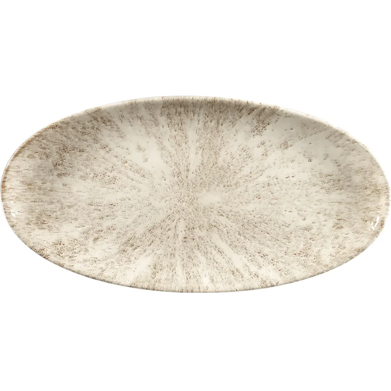 CHURCHILL Stone Agate grey lapos, ovális tányér, hossza 347 mm Olcsóbb