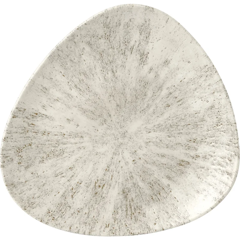 CHURCHILL Stone Agate grey lapos tányér, háromszög, Ø 265 mm Gyors szállítás
