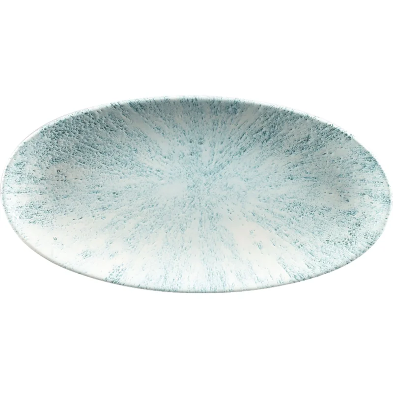 CHURCHILL Stone Aquamarine lapos tányér, ovális, hossza 298 mm Utolsó esély
