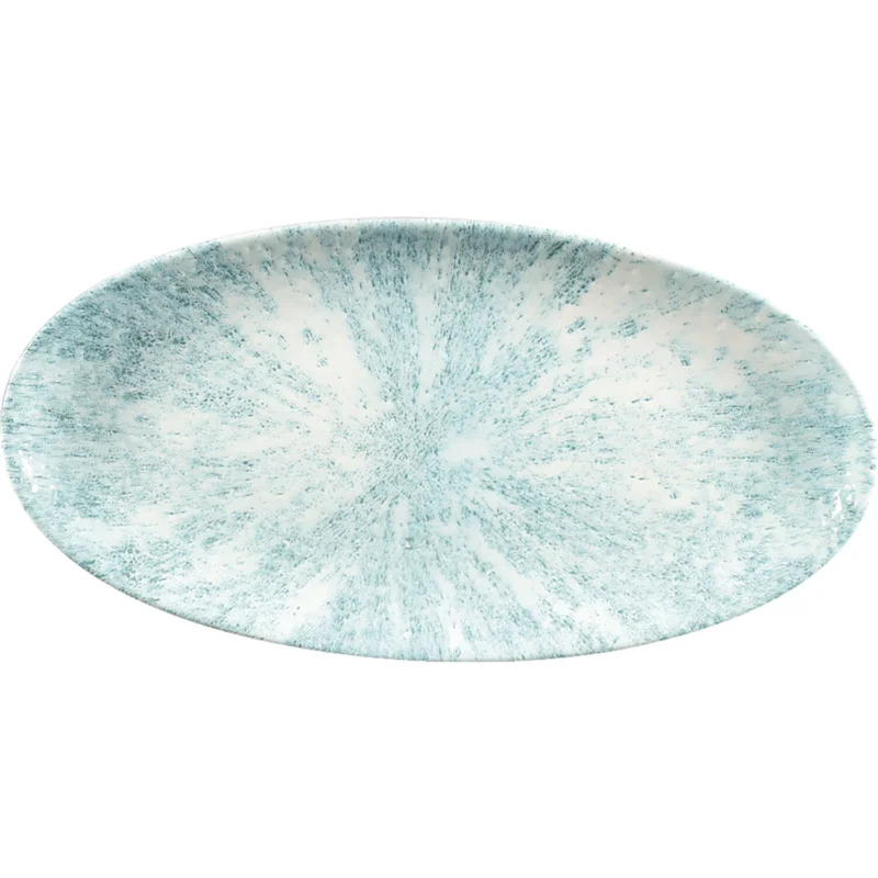 Kedvezményes ár CHURCHILL Stone Aquamarine lapos tányér, ovális, hossza 355 mm