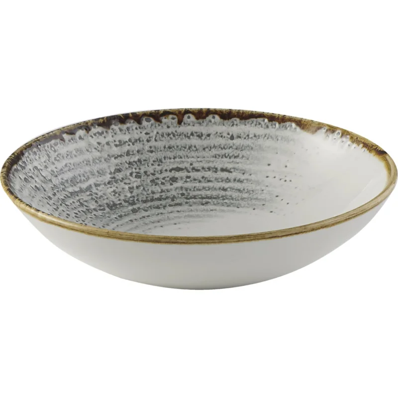 CHURCHILL Homespun Accents Jasper Grey mély tányér, coup, ø 182 mm Expressz szállítás