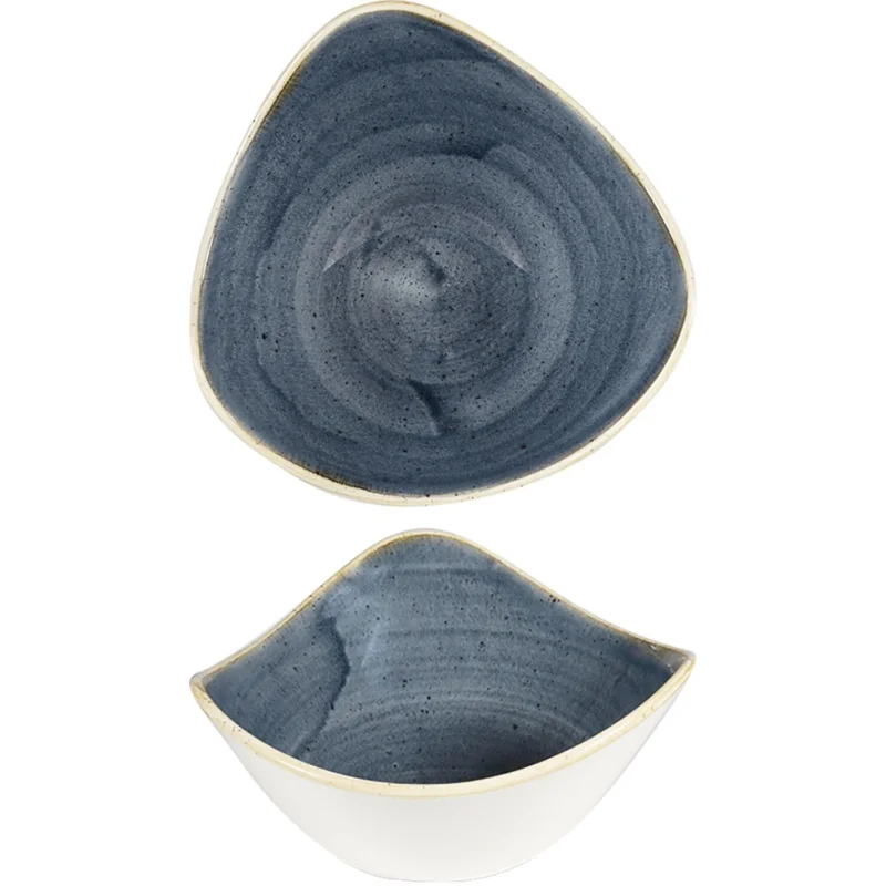 Alacsony ár CHURCHILL Stonecast Blueberry mély tányér, háromszög, ø 185 mm