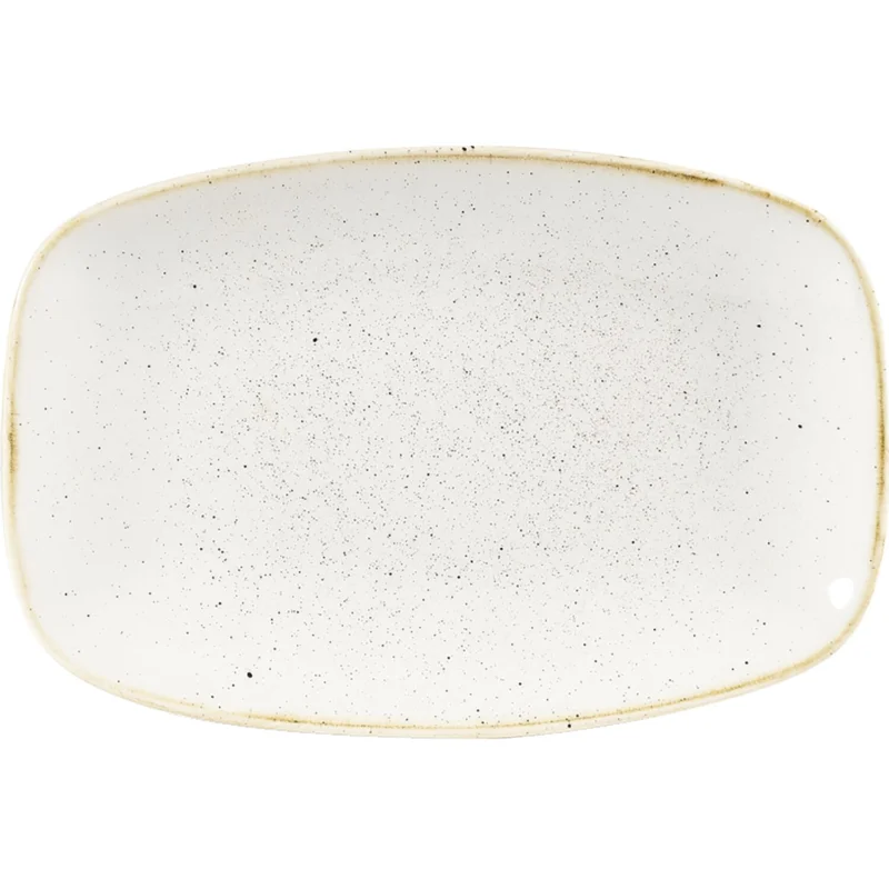 Végkiárusítás CHURCHILL Stonecast Barley White tányér téglalap alakú, hossza 237 mm