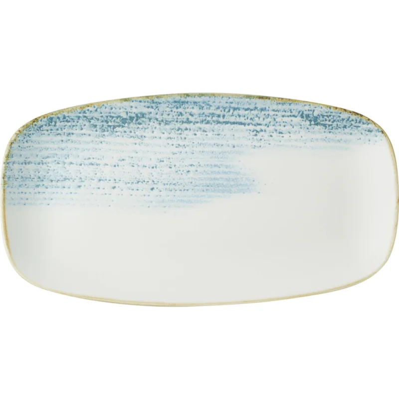 Árengedmény CHURCHILL Homespun Accents Aquamarine lapos tányér, hossza 298 mm