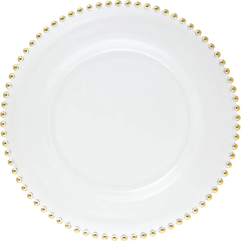 Gyors szállítás LE COQ Helios Lapos tányér, ø 340 mm, arany, gyöngyszegélyes