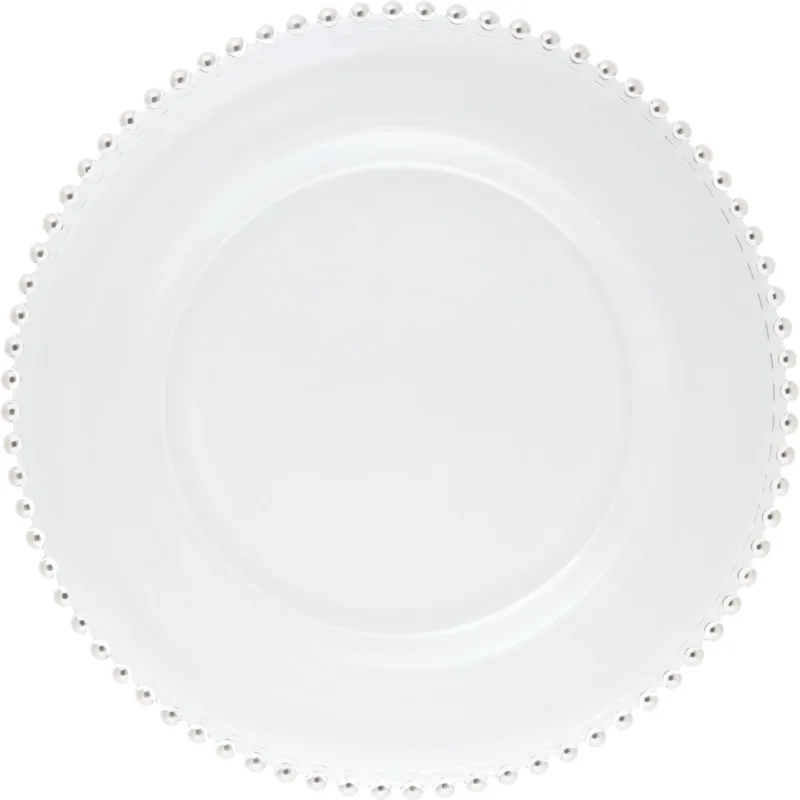 LE COQ Helios Lapos tányér, ø 340 mm, fehér, gyöngyszegélyes Gyors szállítás