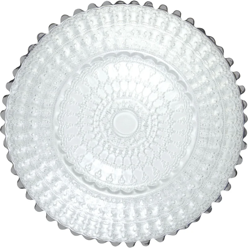 LE COQ Helios Lapos tányér, Ø 160 mm, platina, barokk szegély Kihagyhatatlan ajánlat