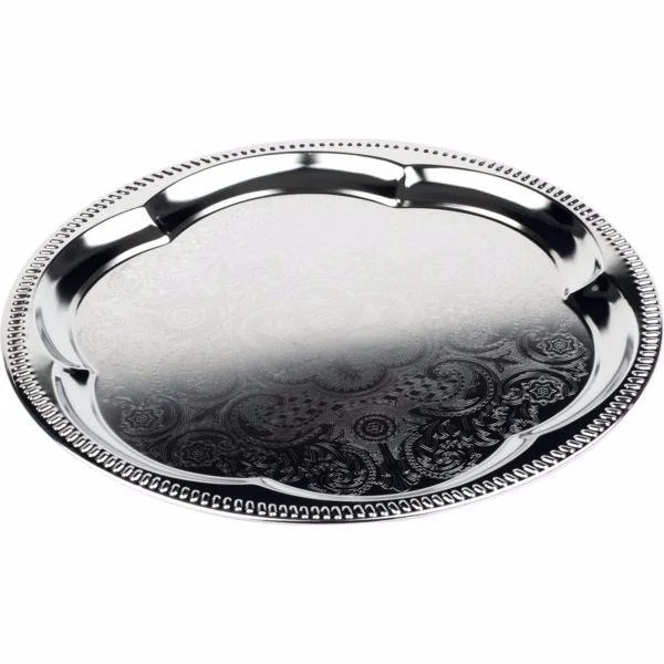 Vedd meg most Felszolgáló tálca, APS 35 cm, köralakú, krómozott