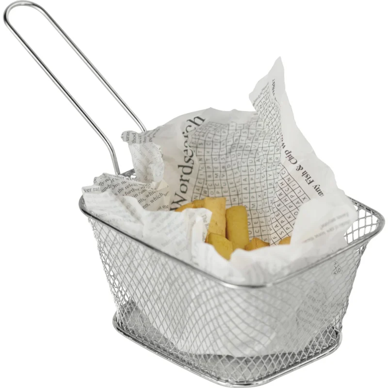 Felszolgáló kosárka, rozsdamentes, Gastro, 14x11x7 cm Árcsökkenés
