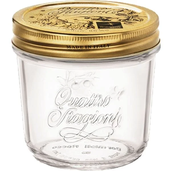 Vedd meg online Bormioli Rocco Quattro Stagioni befőttesüveg 200 ml, kupak átmérője 86 mm, arany színű
