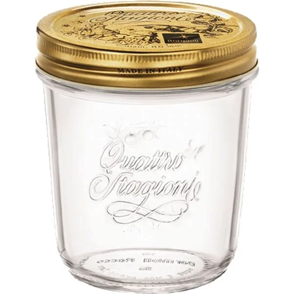 Vedd meg online Bormioli Rocco Quattro Stagioni befőttesüveg 320 ml, kupak átmérője 86 mm, arany színű
